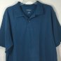 L.L Bean Men's Blue Polo Short Sleeves 100% Cotton Shirt Sz L