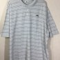 Lacoste Men's Short Sleeve Light Blue Striped Polo Shirt Size 46 (2X) Rare