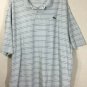Lacoste Men's Short Sleeve Light Blue Striped Polo Shirt Size 46 (2X) Rare