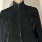 Lauren Ralph Lauren women's corduroy jacket knit sleeve full zip black Sz L