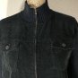 Lauren Ralph Lauren women's corduroy jacket knit sleeve full zip black Sz L