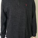 Polo Ralph Lauren Mens Estate Rib 1/4 Zip Pullover Sweater Charcoal Gray Sz L