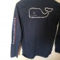Vineyard Vines Boys Long Sleeves Whale Logo T-Shirt Blue Sz L (14)