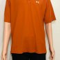Under Armour Menâs Solid Orange Golf Short Sleeve Athletic Polo Shirt Sz M