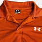 Under Armour Menâs Solid Orange Golf Short Sleeve Athletic Polo Shirt Sz M