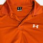 Under Armour Menâs Solid Orange Golf Short Sleeve Athletic Polo Shirt Sz M