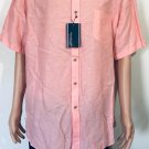 Roundtree & Yorke Button Up Short Sleeve Casual Mens Shirt Sz XL