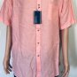 Roundtree & Yorke Button Up Short Sleeve Casual Mens Shirt Sz XL