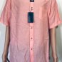Roundtree & Yorke Button Up Short Sleeve Casual Mens Shirt Sz XL