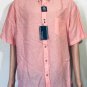 Roundtree & Yorke Button Up Short Sleeve Casual Mens Shirt Sz XL