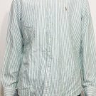 Ralph Lauren Mens Custom Fit Striped Button Down Dress Shirt Sz L
