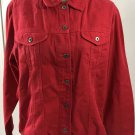 Chico's Women Button Down Khaki Long Sleeves Collar Shirt w/ Chest Pockets Sz 2