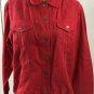 Chico's Women Button Down Khaki Long Sleeves Collar Shirt w/ Chest Pockets Sz 2