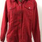 Chico's Women Button Down Khaki Long Sleeves Collar Shirt w/ Chest Pockets Sz 2