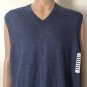 Turnbury Extra Fine Wool Biella Yarn Men's V-Neck Sweater Sz Black, Blue XL