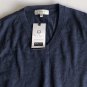 Turnbury Extra Fine Wool Biella Yarn Men's V-Neck Sweater Sz Black, Blue XL