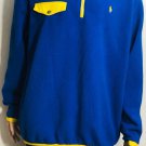 Polo Ralph Lauren Blue Fleece 1/2 Zip Yellow Trim Pullover Sz XL Polo Ralph Lauren Blue Fleece 1/2 Zip Yellow Trim Pullover Sz XL