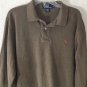 Polo Ralph Lauren Men's Long Sleeve Polo Shirt Solid Brown Size XL