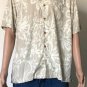 Tommy Bahama Mens Hawaiian Button Down 100% Silk Floral Shirt Size Medium