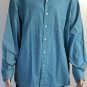 J.Crew Men's Button Up Blue Dress Shirt 100% Cotton Size XL
