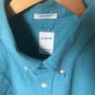 J.Crew Men's Button Up Blue Dress Shirt 100% Cotton Size XL