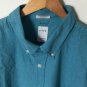 J.Crew Men's Button Up Blue Dress Shirt 100% Cotton Size XL