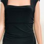 Lauren Ralph Lauren Womens Black Crossbody Ruched Sleeveless Dress Sz 10
