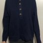 Lauren Ralph Lauren Womens 5 Gold Buttons Pullover Sweater Blue Size L