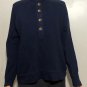 Lauren Ralph Lauren Womens 5 Gold Buttons Pullover Sweater Blue Size L