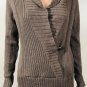 Banana Republic Womens Cotton Blend Knit Sweater Toggle Closure Brown Sz S