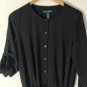 Lauren Ralph Lauren Women's Partial Button Tie Waist Long Sleeve Romper Sz 10