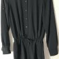 Lauren Ralph Lauren Women's Partial Button Tie Waist Long Sleeve Romper Sz 10