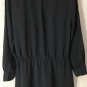 Lauren Ralph Lauren Women's Partial Button Tie Waist Long Sleeve Romper Sz 10