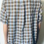 Roundtree & Yorke Men's Short Sleeve Button Down Brown Plaid Shirt Sz XL