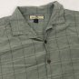 Tommy Bahama 100% Silk Hawaiian Shirt Men's Green Plaid Short Sleeve Sz M