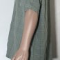 Tommy Bahama 100% Silk Hawaiian Shirt Men's Green Plaid Short Sleeve Sz M