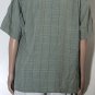 Tommy Bahama 100% Silk Hawaiian Shirt Men's Green Plaid Short Sleeve Sz M