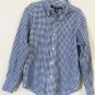 Brooks Brothers Fleece Boys&acirc;�� Blue Gingham Button Down Non iron Shirt Size Small