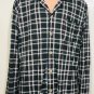 Tommy Bahama Mens Long Sleeve Sleep Shirt Plaid Pajamas Black Red Green NWT
