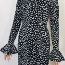 Michael Kors Metallic Leopard Print Bell Sleeve Bodycon Dress Sz XS Michael Kors Metallic Leopard Print Bell Sleeve Bodycon Dress Sz XS