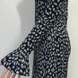 Michael Kors Metallic Leopard Print Bell Sleeve Bodycon Dress Sz XS