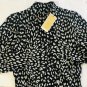 Michael Kors Metallic Leopard Print Bell Sleeve Bodycon Dress Sz XS