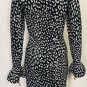 Michael Kors Metallic Leopard Print Bell Sleeve Bodycon Dress Sz XS