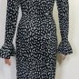 Michael Kors Metallic Leopard Print Bell Sleeve Bodycon Dress Sz XS