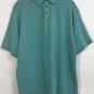 Tommy Bahama Men's Short Sleeves 72% Silk 28% Green Polo Shirt Sz L