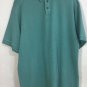 Tommy Bahama Men's Short Sleeves 72% Silk 28% Green Polo Shirt Sz L