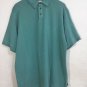 Tommy Bahama Men's Short Sleeves 72% Silk 28% Green Polo Shirt Sz L