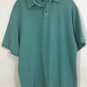Tommy Bahama Men's Short Sleeves 72% Silk 28% Green Polo Shirt Sz L