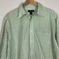 Brooks Brothers Est 1818 Non Iron Men&acirc;��s L/S Green Plaids Checks Dress Shirt Sz L