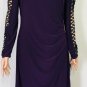 Lauren Ralph Lauren Womens Open Spiral Long Sleeve Ruched Sheath Dress Sz 12 NWT